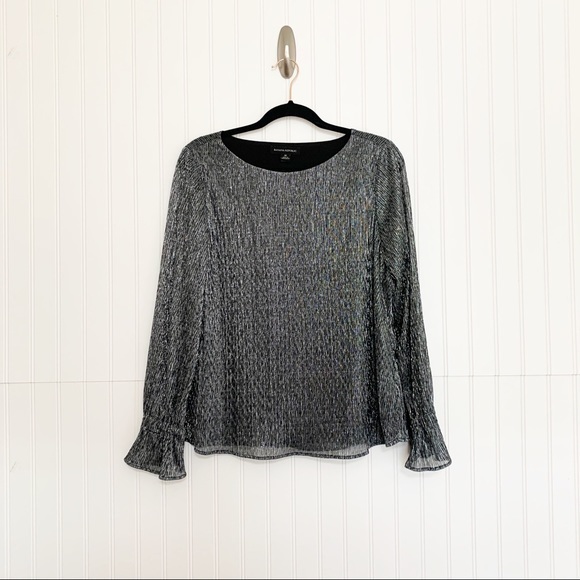 Banana Republic Tops - Banana Republic Metallic Ruched Long Sleeve Top